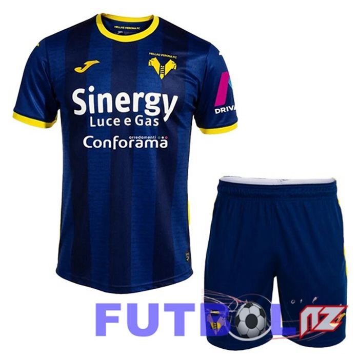 Camisetas De Futbol Hellas Verone Ninos Primera Azul 2023/2024