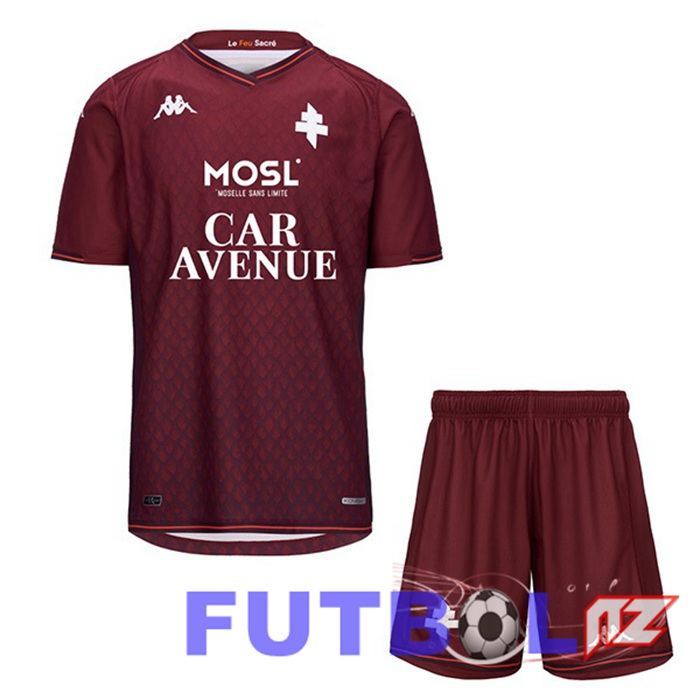 Camisetas De Futbol FC Metz Ninos Primera Rojo 2023/2024