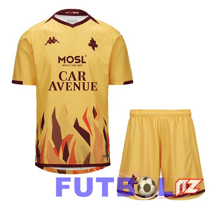 Camisetas De Futbol FC Metz Ninos Segunda Amarillo 2023/2024