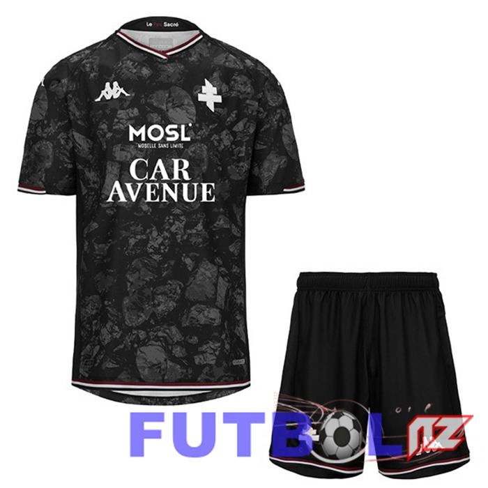 Camisetas De Futbol FC Metz Ninos Tercera Negro 2023/2024
