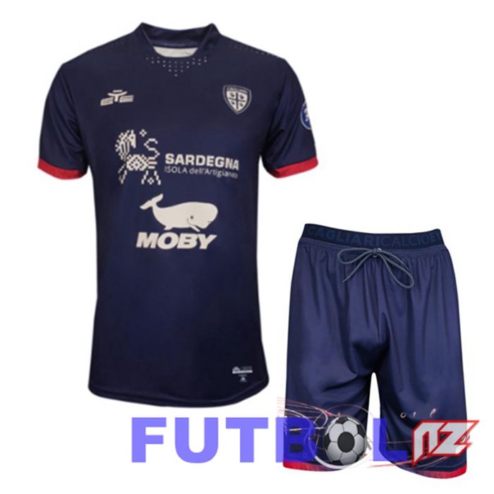 Camisetas De Futbol Cagliari Calcio Ninos Tercera Azul Real 2023/2024