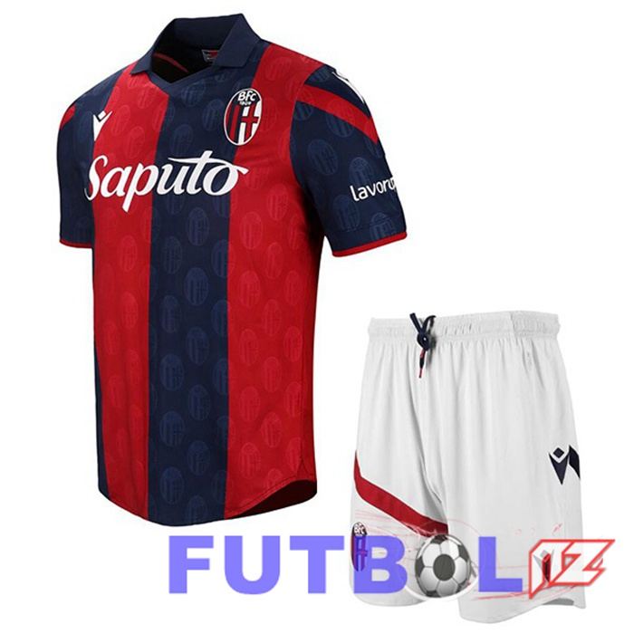 Camisetas De Futbol Bologne Ninos Primera Azul Rojo 2023/2024