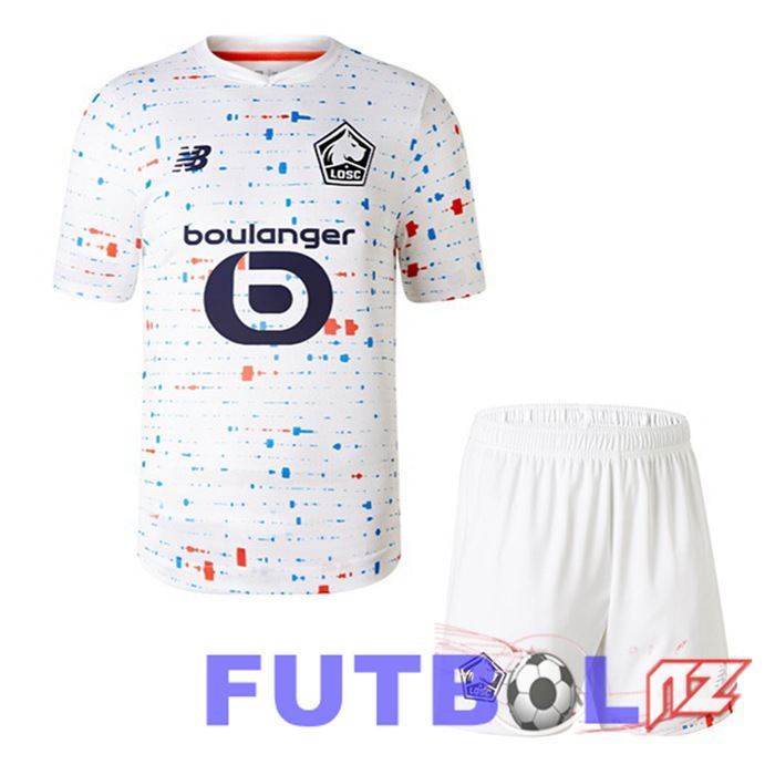Camisetas De Futbol Lille OSC Ninos Segunda Blanco 2023/2024