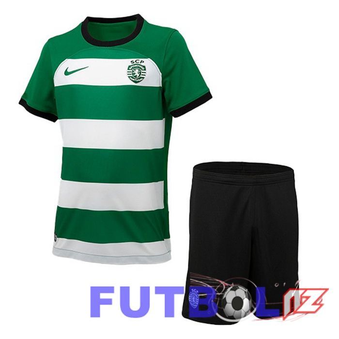 Camisetas De Futbol Sporting CP Ninos Primera Verde 2023/2024