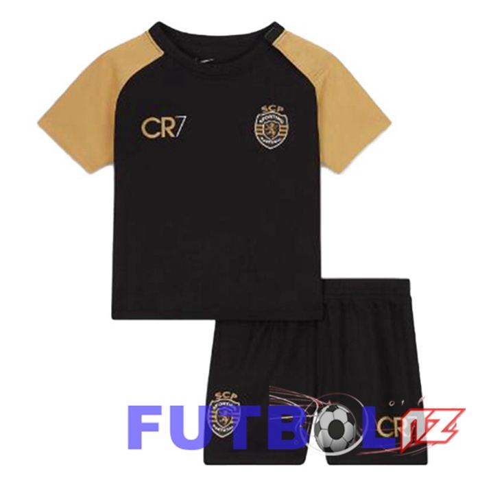 Camisetas De Futbol Sporting CP Ninos Tercera Negro 2023/2024