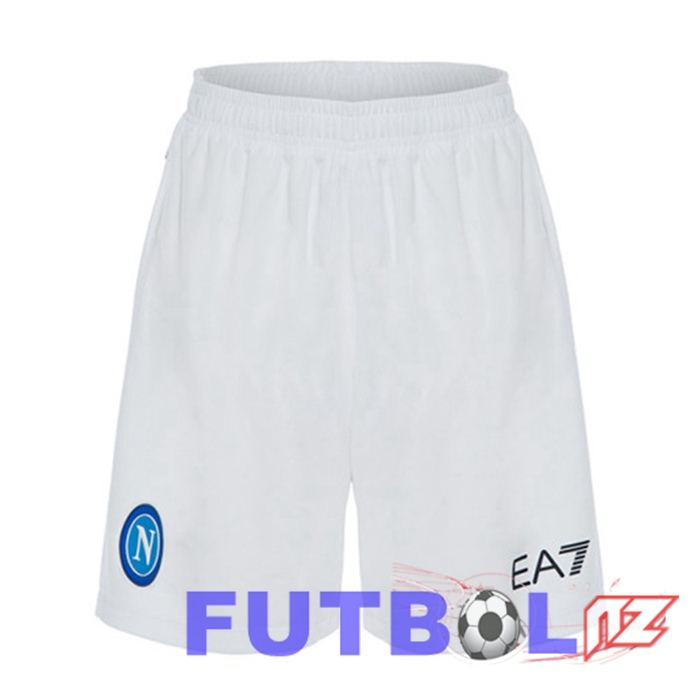 Cortos De Futbol SSC Napoli Segunda Blanco 2023/2024