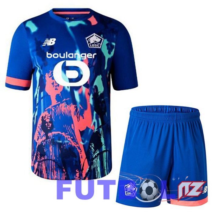 Camisetas De Futbol Lille OSC Ninos Cuarta Azul 2023/2024