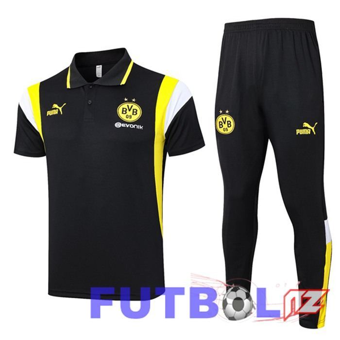 Camiseta Polo Dortmund BVB + Pantalones Negro 2023/2024
