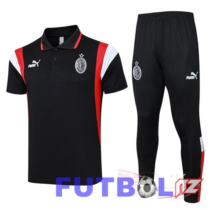 Camiseta Polo AC Milan + Pantalones Negro 2023/2024