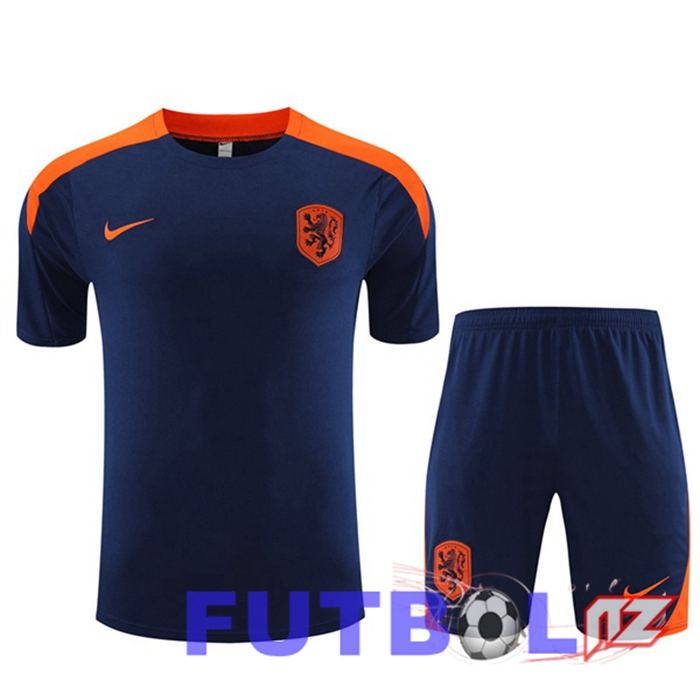 Camiseta Entrenamiento Países Bajos + Cortos Azul Real 2023/2024