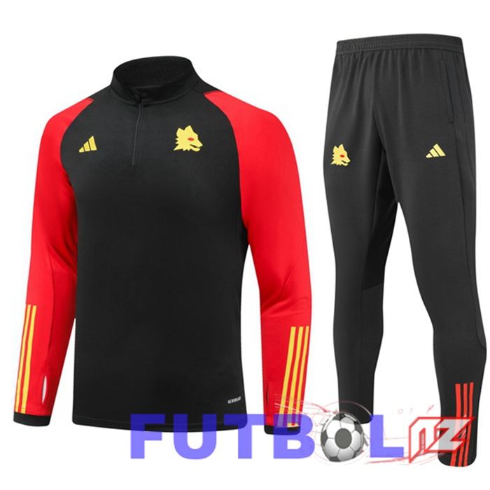 Chandal Equipos De Futbol AS Roma Negro Rojo 2023/2024