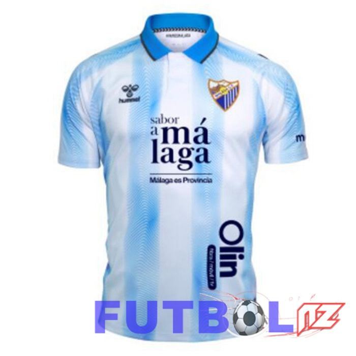 Camisetas De Futbol Malaga Primera Blanco Blau 2023/2024