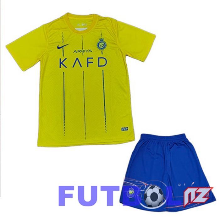 Camisetas De Futbol Al-Nassr FC Ninos Primera Amarillo 2023/2024