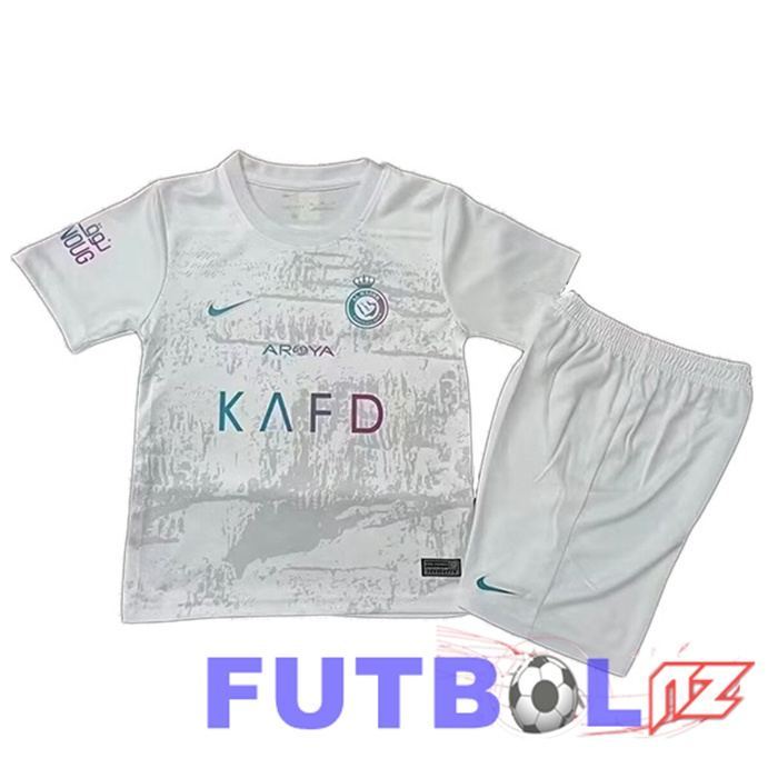 Camisetas De Futbol Al-Nassr FC Ninos Tercera Blanco 2023/2024