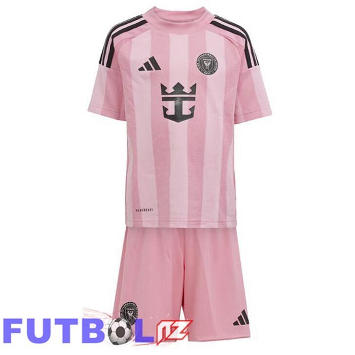 Camisetas De Futbol Inter Miami CF Ninos Primera Rosado 2025/2026 Camisetas De Futbol Inter Miami CF Ninos Primera Rosado 2025/2026