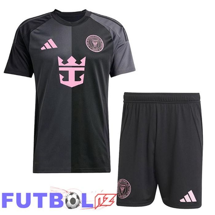 Camisetas De Futbol Inter Miami CF Ninos Segunda Negro 2025/2026 Camisetas De Futbol Inter Miami CF Ninos Segunda Negro 2025/2026