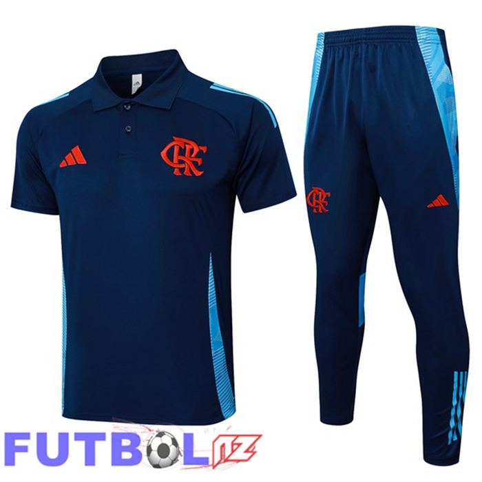 Camiseta Polo Flamengo + Pantalones Azul Real 2025/2026