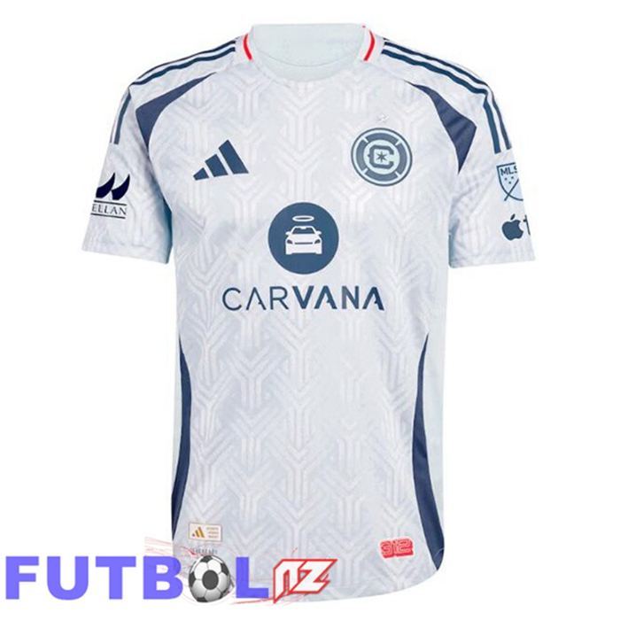 Camisetas De Futbol Chicago Fire FC Segunda Blanco 2025/2026 Camisetas De Futbol Chicago Fire FC Segunda Blanco 2025/2026