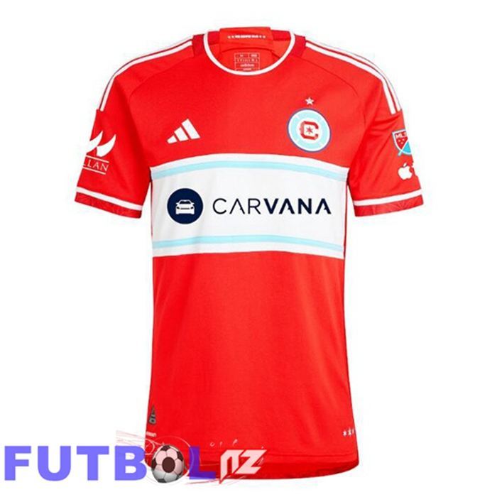 Camisetas De Futbol Chicago Fire FC Primera Rojo 2025/2026 Camisetas De Futbol Chicago Fire FC Primera Rojo 2025/2026