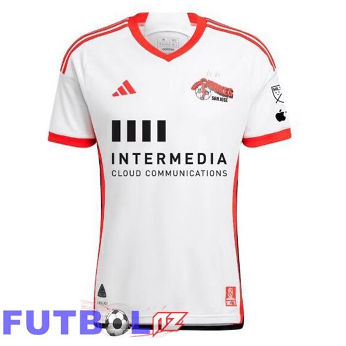 Camisetas De Futbol San Jose Earthquakes Segunda Blanco 2025/2026