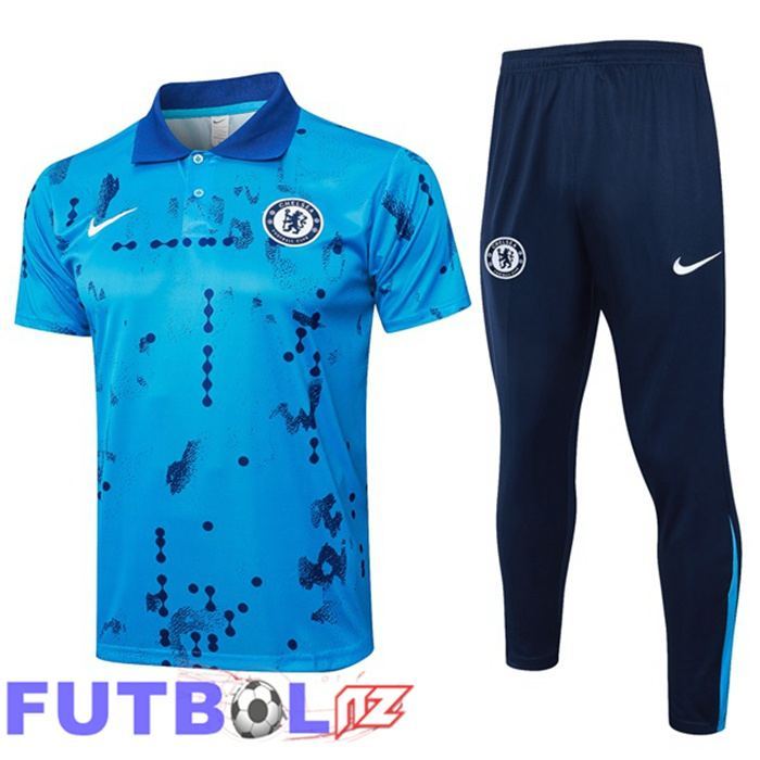 Camiseta Polo FC Chelsea + Pantalones Azul 2025/2026