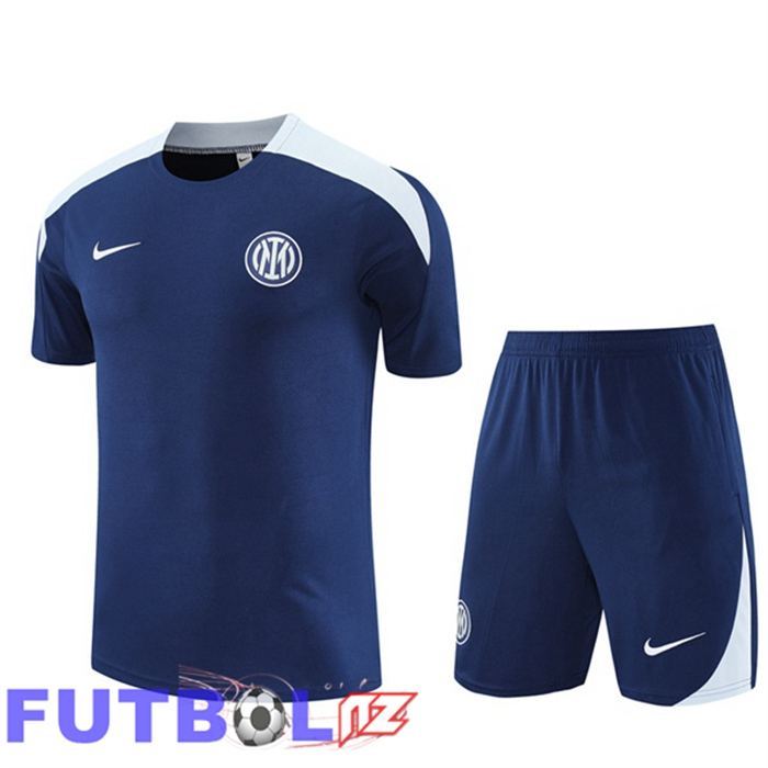 Camiseta Entrenamiento Inter Milan + Cortos Azul Real 2025/2026