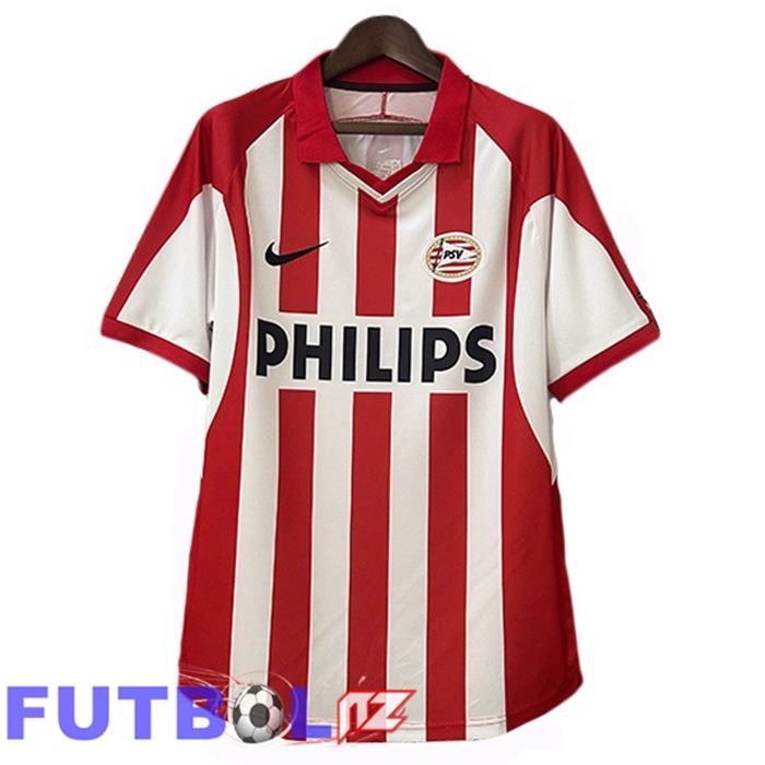 Camisetas De Futbol PSV Eindhoven Retro Primera Rojo Blanco 2000-2001