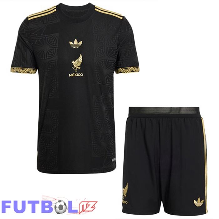 Camiseta Nacional México Ninos Negro Amarillo 2025/2026