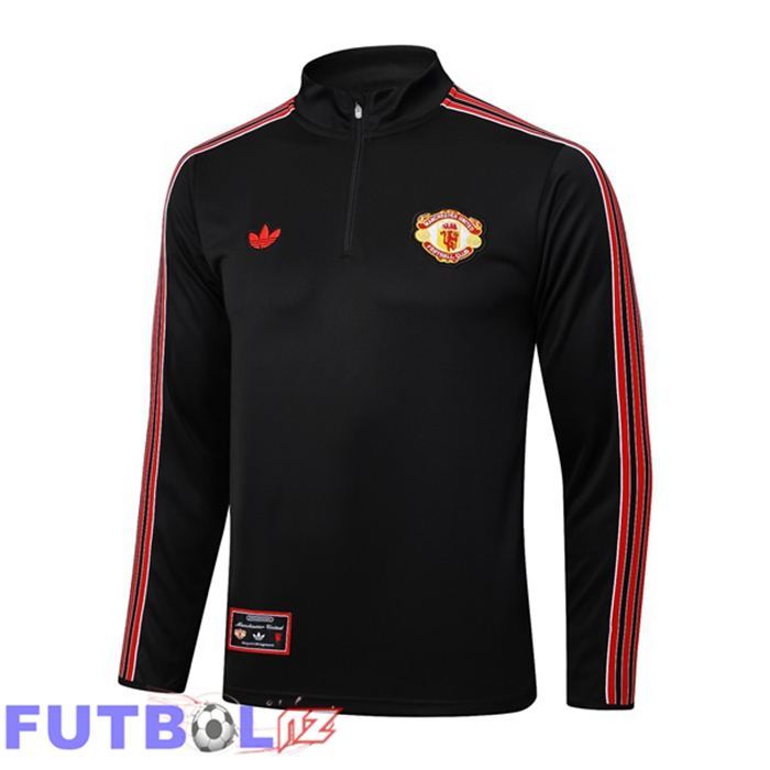 Sudadera De Entrenamiento Manchester United Negro 2025/2026
