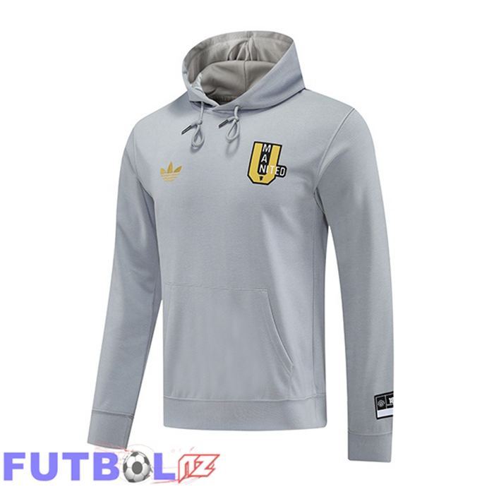 Sudadera Con Capucha Manchester United Gris 2025/2026