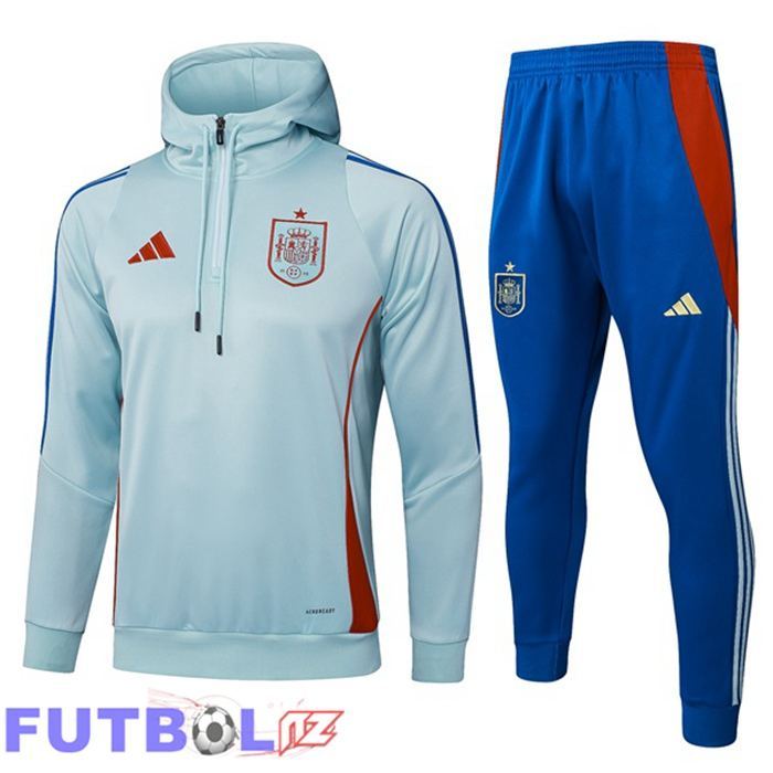 Chandal Futbol - Sudadera Con Capucha España Verde 2025/2026