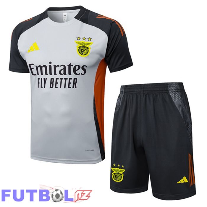 Camiseta Entrenamiento S.L Benfica + Cortos Gris 2025/2026