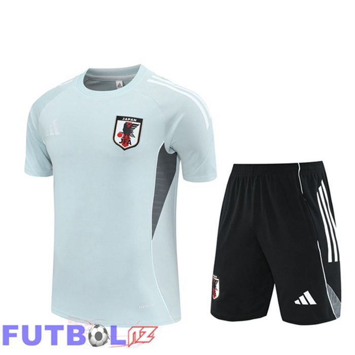 Camiseta Entrenamiento Japon + Cortos Gris 2025/2026