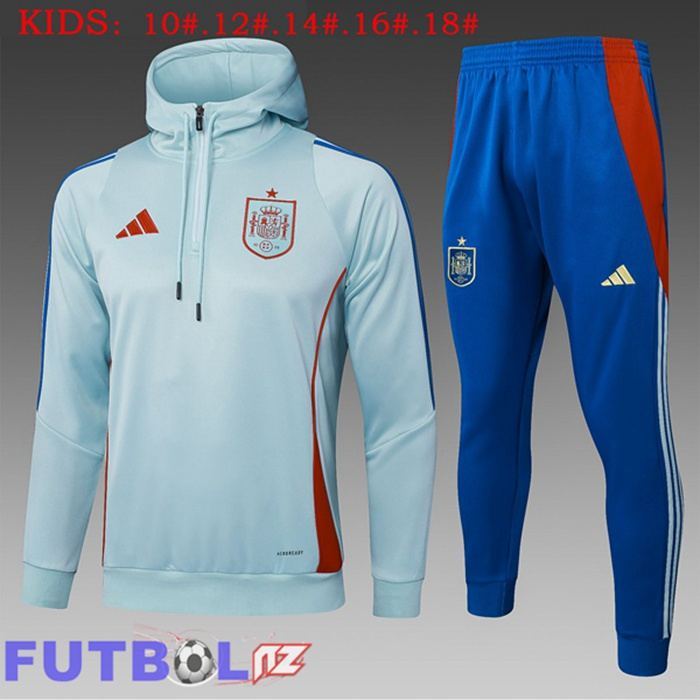 Chaqueta Con Capucha Chandal Futbol España Ninos Verde 2025/2026