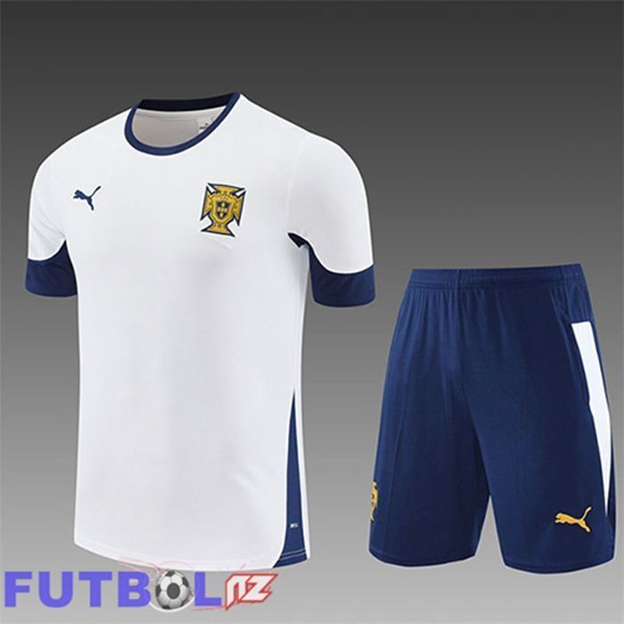 Camiseta Entrenamiento Portugal Ninos Blanco/Azul 2025/2026