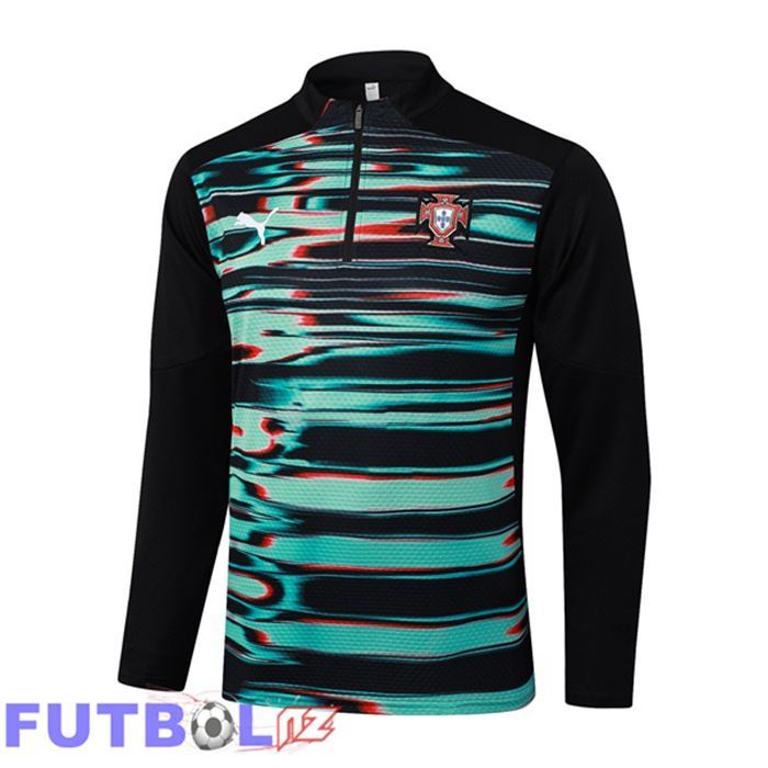 Sudadera De Entrenamiento Portugal Verde Negro 2025/2026