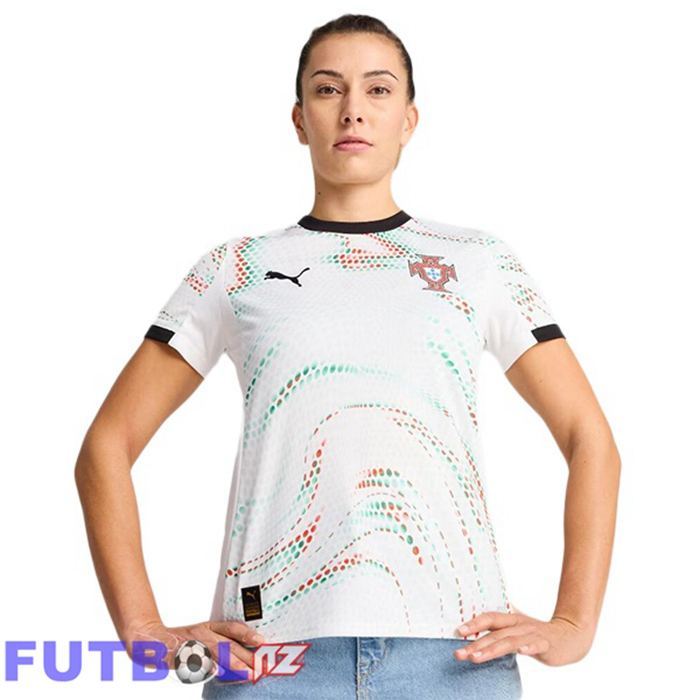 Camiseta Nacional Portugal Mujer Segunda Blanco 2025/2026