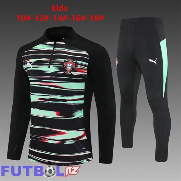 Chandal Equipos De Futbol Portugal Ninos Negro Verde 2025/2026