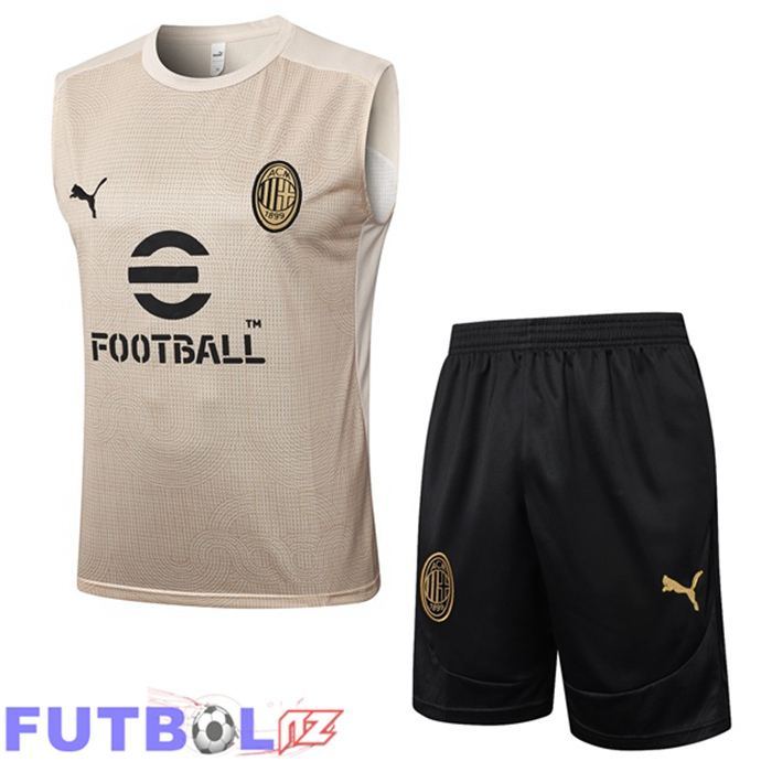 Chalecos De Futbol AC Milan + Cortos Amarillo 2025/2026