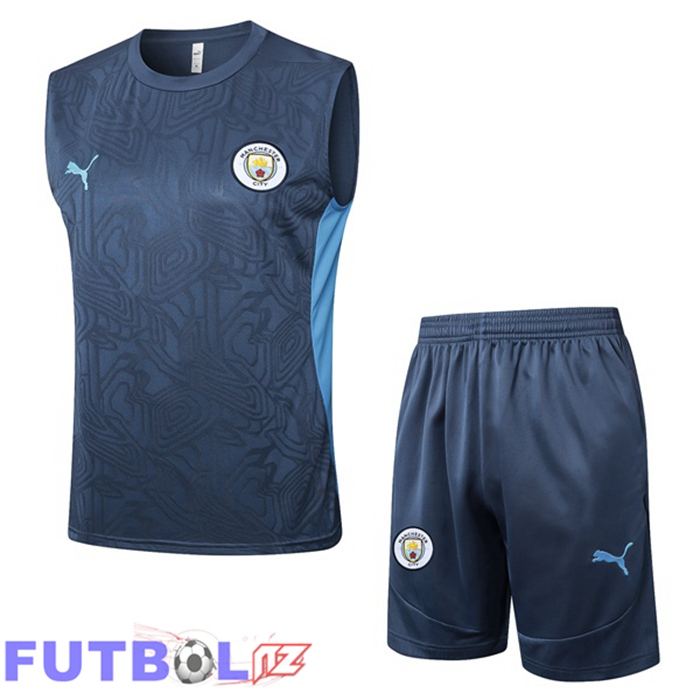 Chalecos De Futbol Manchester City + Cortos Azul 2025/2026