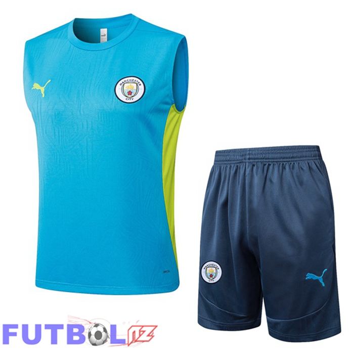 Chalecos De Futbol Manchester City + Cortos Azul 2025/2026