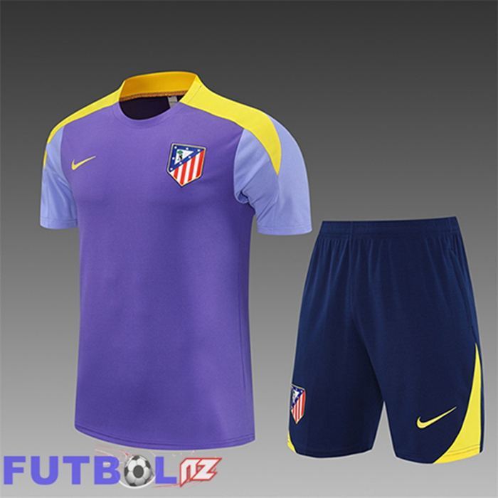 Camiseta Entrenamiento Atletico Madrid Ninos Púrpura/Amarillo 2025/2026
