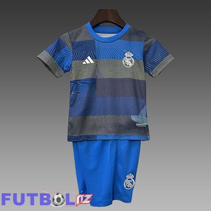 Camiseta Entrenamiento Real Madrid Ninos Azul/Verde 2025/2026