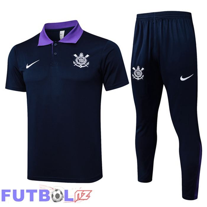 Camiseta Polo Corinthians + Pantalones Azul Real 2025/2026 Camiseta Polo Corinthians + Pantalones Azul Real 2025/2026