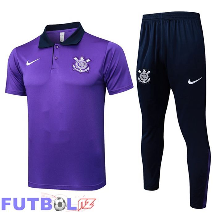 Camiseta Polo Corinthians + Pantalones Púrpura 2025/2026 Camiseta Polo Corinthians + Pantalones Púrpura 2025/2026