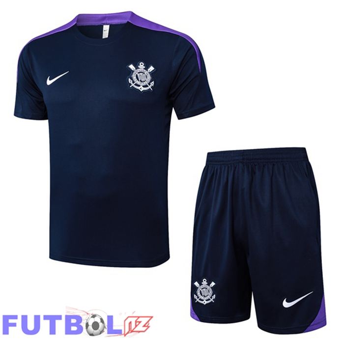 Camiseta Entrenamiento Corinthians + Cortos Azul Real 2025/2026