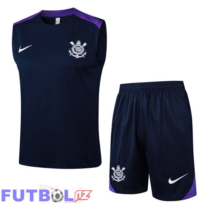Chalecos De Futbol Corinthians + Cortos Azul Real 2025/2026