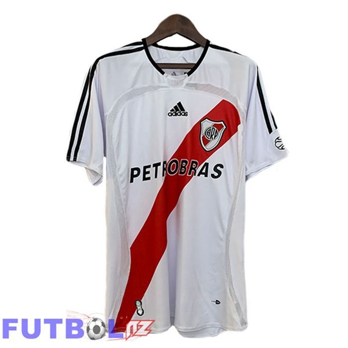 Camisetas De Futbol River Plate Retro Primera Blanco Rojo 2006-2007