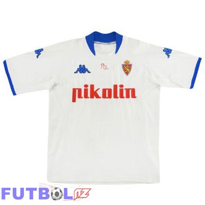 Camisetas De Futbol Real Zaragoza Retro Primera Blanco 2001-2002