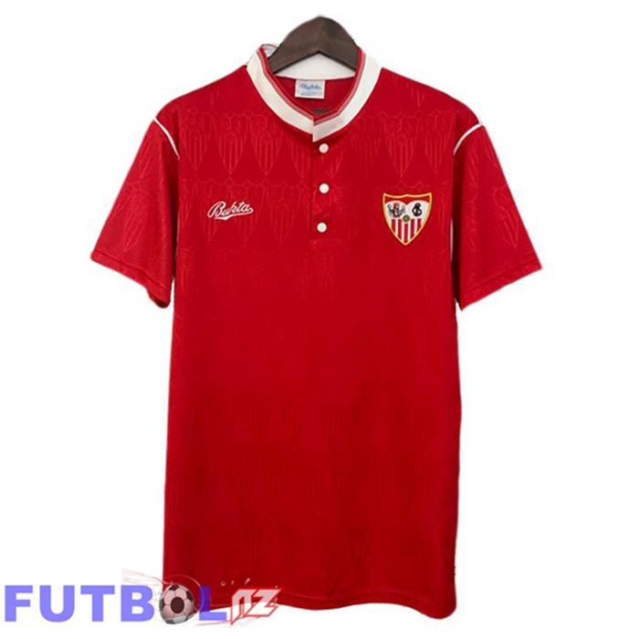Camisetas De Futbol Sevilla FC Retro Segunda Rojo 1991-1992